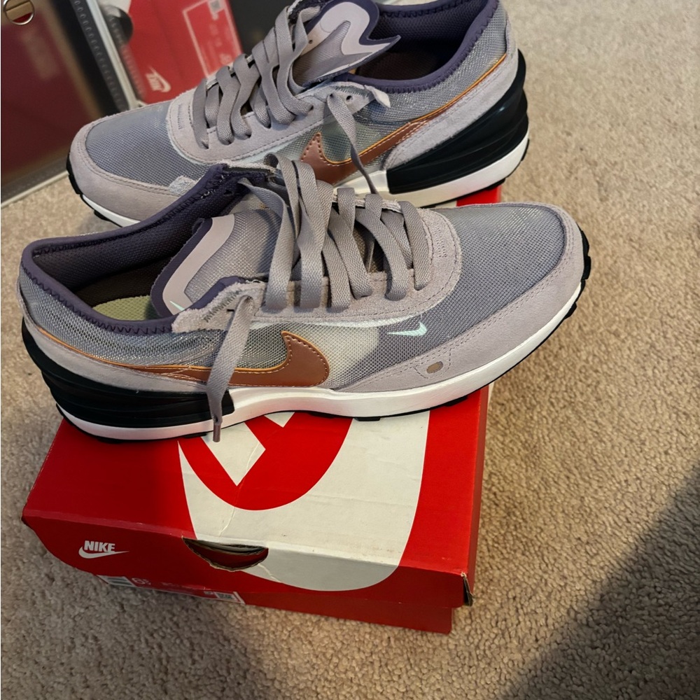Nike Kids Sneakers in Lavender with Bronze Swoosh